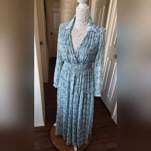 Taylor Chiffon Cottagecore Tiered Skirt Flowy Maxi Dress